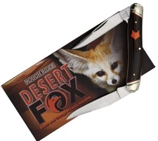 Rough Ryder Desert Fox Muskrat Pocket Knife Stainless Steel Blade Micarta Handle