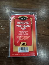 Cardboard Gold Perfect Fit Sleeves For Top-Load 3x4 (20pt to 60pt) 50 ct
