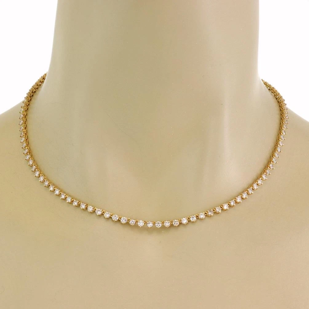 3 Prong Tennis Chain in Yellow Gold – The GLD Shop