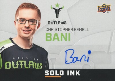 UPPER DECK 2019 OVERWATCH LEAGUE BANI CHRISTOPHER BENELL #SI-BA AUTOGRAMMKARTE