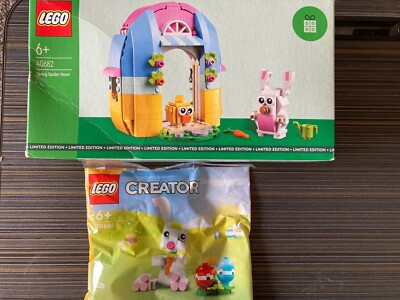 Lego Frühlingsgartenhaus 40682 & Osterhase mit bunten Eiern 30668