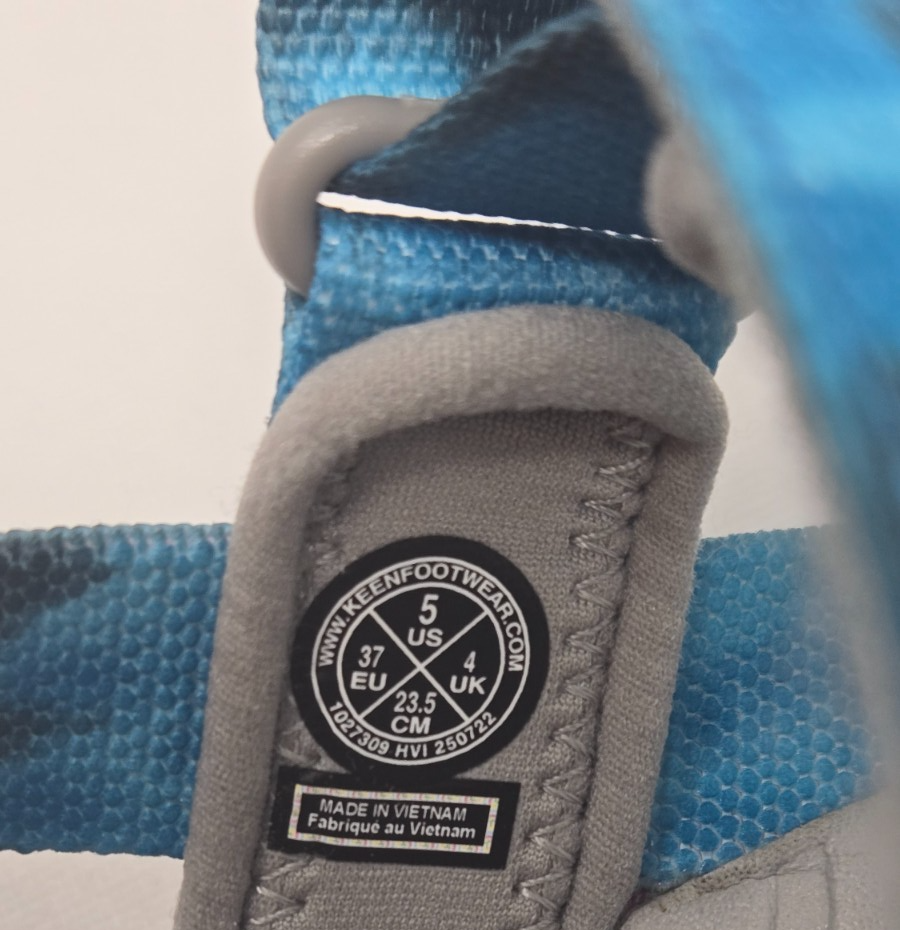 Sandali KEEN unisex bambino Elle cinturino posteriore regolabile punta aperta blu taglia 5