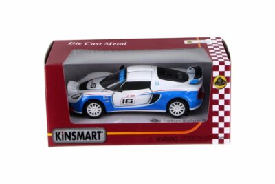2012 Lotus Exige R-GT #16, White, Kinsmart 5362 - 1/32 Scale Diecast Model Car