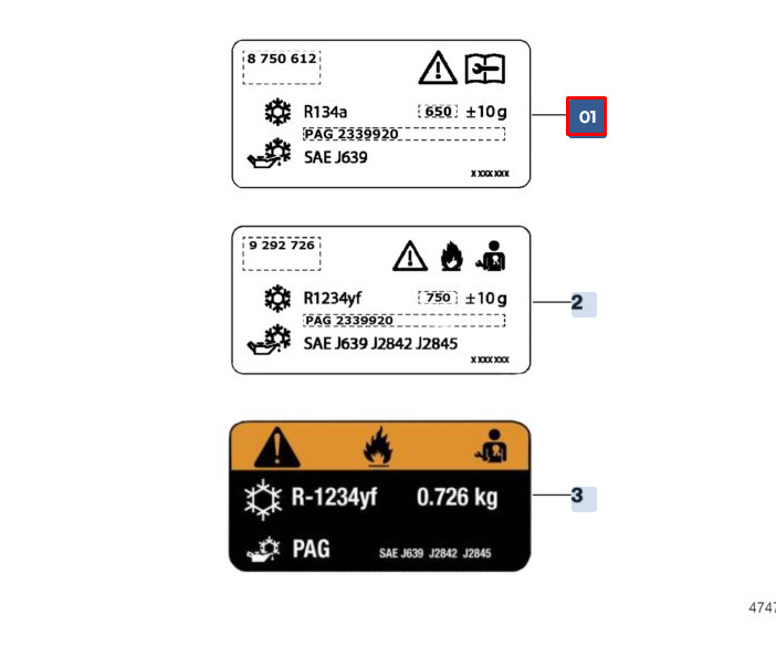 BMW 5 G30 Coolant Label 71236992778 6992778 NEW GENUINE | eBay
