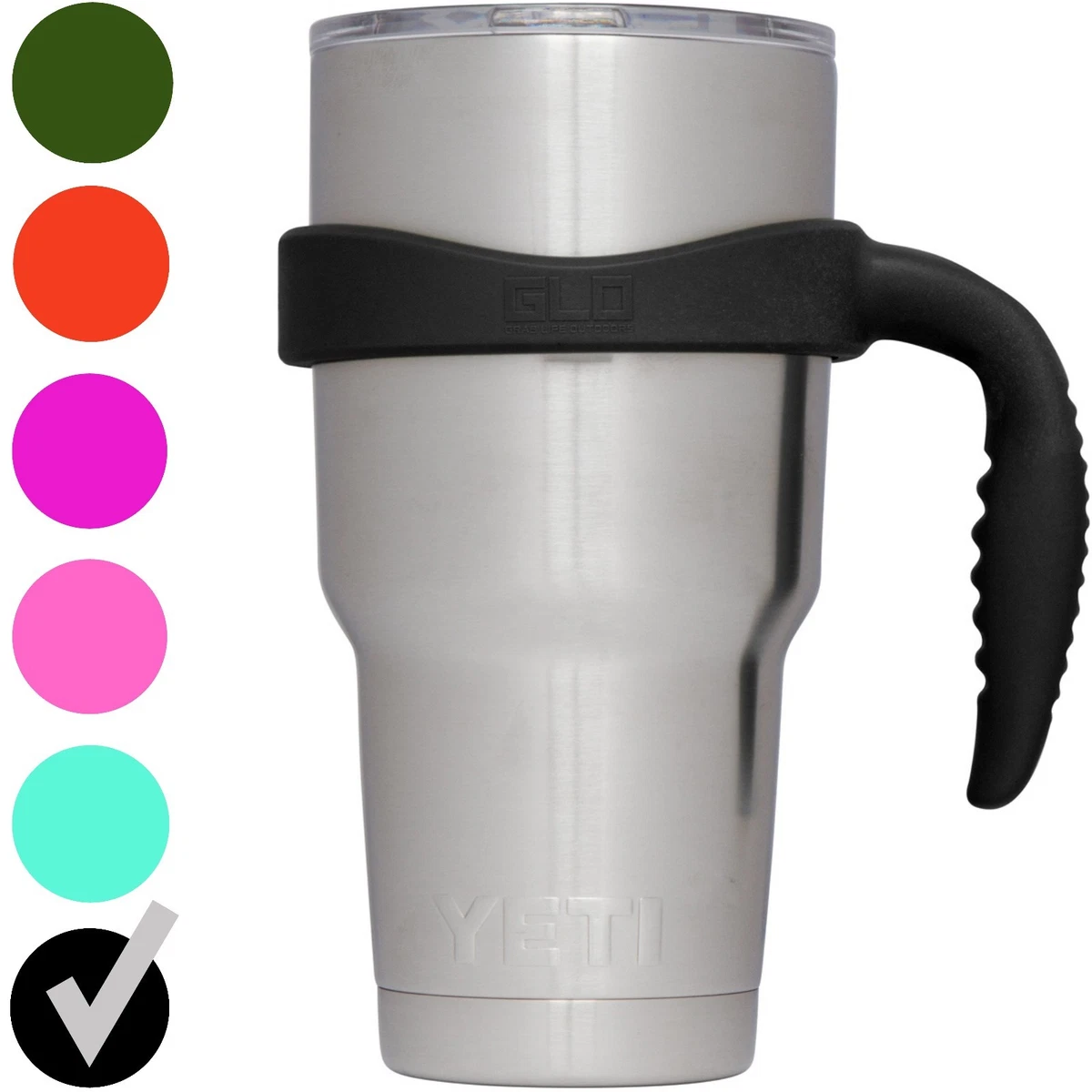 Grab Life Outdoors - Handle for 30 oz Tumbler - Fits Ozark Trail, Yeti Rambler and More - Handle Only, Black