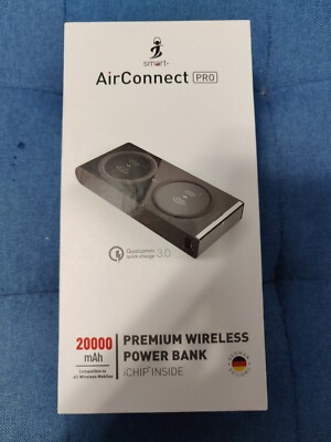 Used Airconnect Pro 20000 Mah Powerbank with wireless charging.