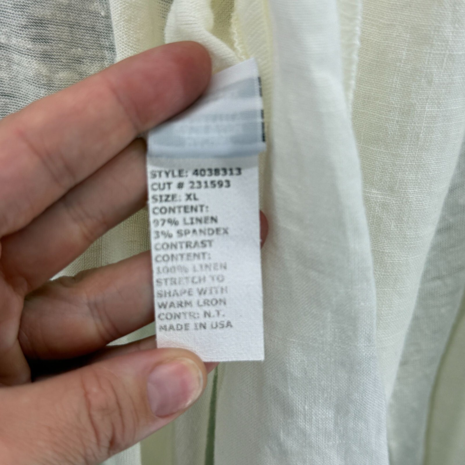 Cut Loose Women's Size XL Off White Linen Inset Jacket Open Front Cardigan NWT thumbnail 5