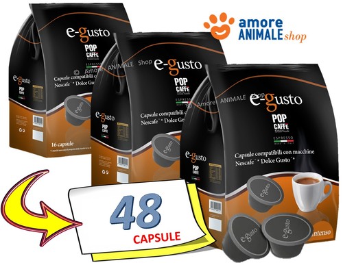 96 Capsule → POP Caffè E-GUSTO INTENSO Cialde Compatibili Nescafè Dolce e Gusto - Foto 3 di 9