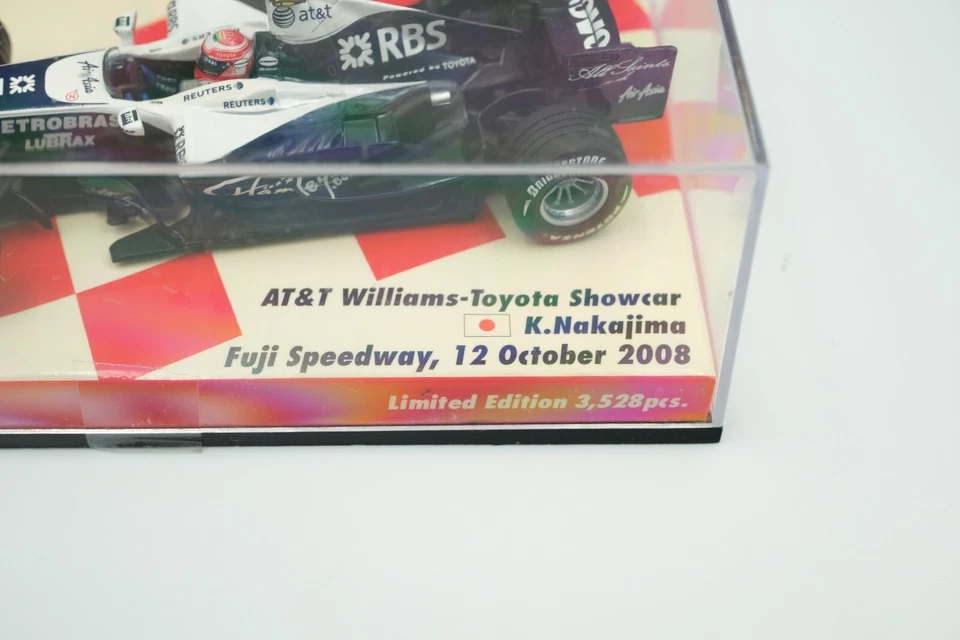 MINICHAMPS 1:43 WILLIAMS TOYOTA SHOWCAR K. NAKAJIMA FUJI SPEEDWAY 2008 October - Image 3 of 4