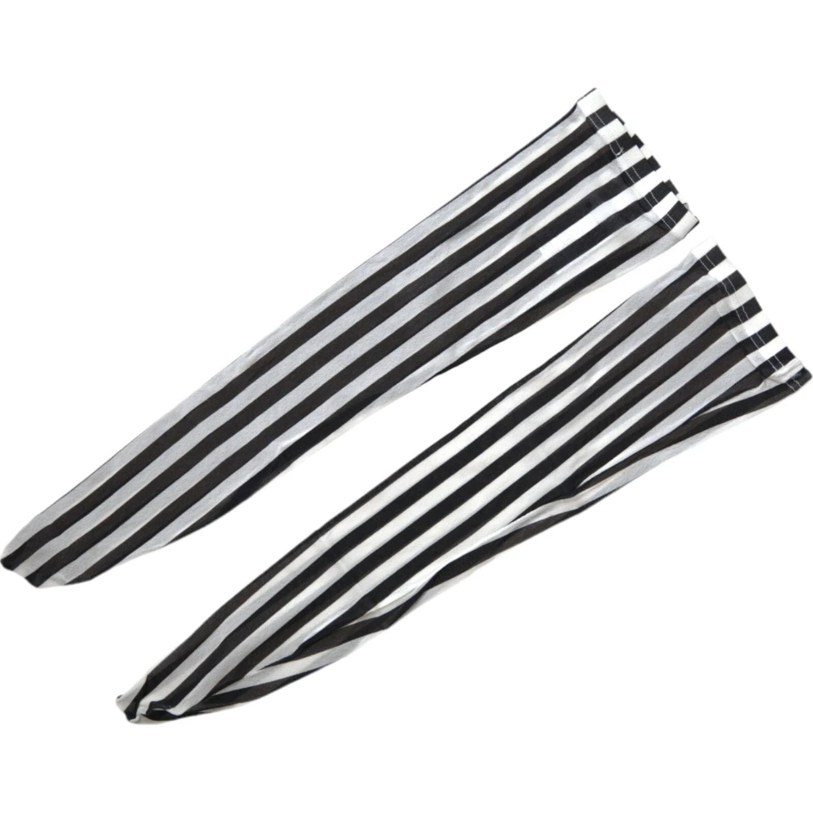 DOLCE & GABBANA Socks Men Black White Stripes 100% Nylon Mid Calf s. M 240usd