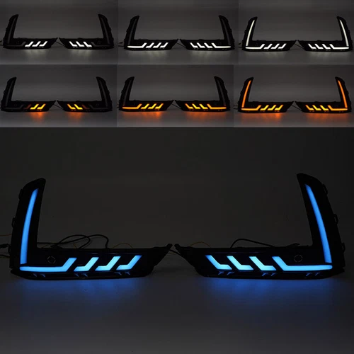 Fit 2023-2025 Honda CRV CR-V Pair LED Turn Signal DRL Fog Lights W/Sensor Hole - Picture 2 of 10