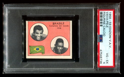 1958-59 Edizioni V.A.V.  Pele ROOKIE PSA 4  BEAUTIFUL, HIGH GRADE