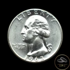 1963 Washington Quarter 90% Silver Choice Brilliant Uncirculated+++