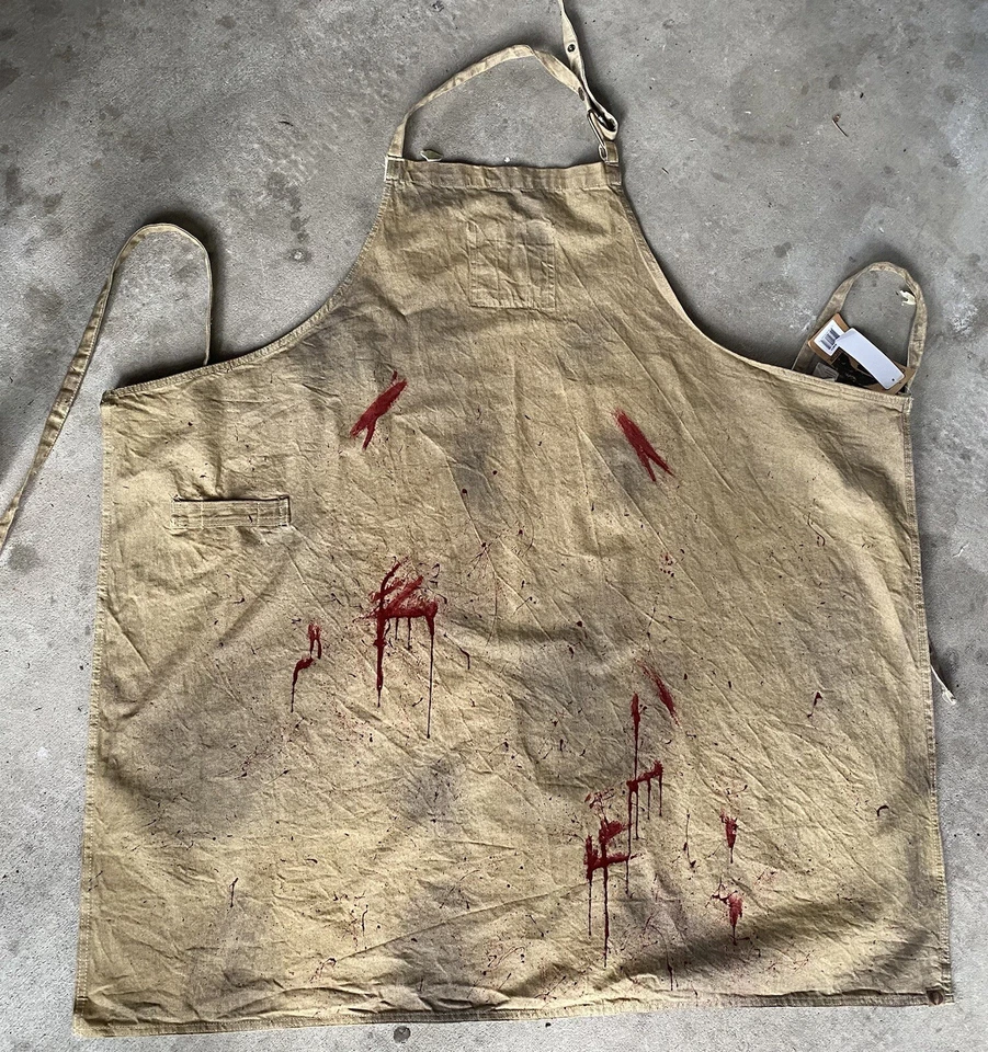leatherface apron custom hand painted screen accurate  - Image 2 of 4