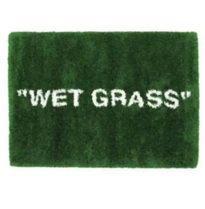 Virgil Abloh x Ikea Markerad Wet Grass Rug Green OFF White Limited Edition  Used