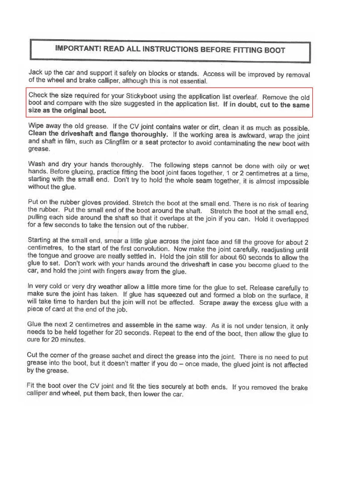 Car Drive Shaft CV Boot Kit Split Inner Or Outer Use Kit A Grade Trilobal - Image 4 of 4