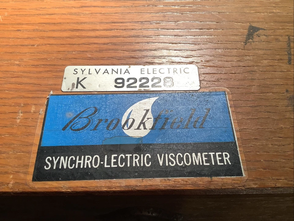DE COLECCIÓN Brookfield Viscosímetro LVF CAJA DE MADERA ORIGINAL, LIBRO DE INSTRUCCIONES Foto 4 de 4