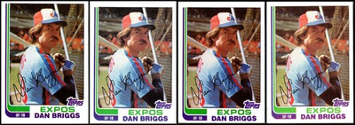 #ad 1982 Dan Briggs 4 Card Lot EXCLUSIVE OFFER β ACT QUICK $4.00