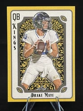 DRAKE MAYE 2024 Leaf Football QB Kings #QBK-6 Gold Parallel - Extremely Rare!