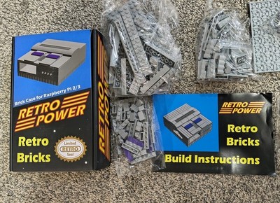 SNES Lego-Compatible Case for Raspberry Pi 4B, 3B, 3B+, 2B (209 Bricks)