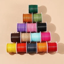 90/180Yards Korean Waxed Cord String 1mm Macrame Necklace Thread Bracelet Making