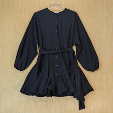 Gianni Bini Dress Women's Small Black Fit & Flare Flowy Whimsygoth Oversized