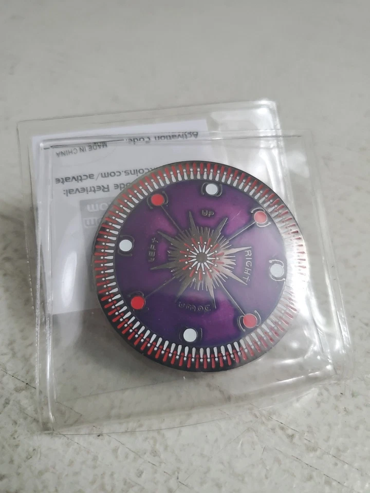 Unactivated Geocoin Purple Cosmic Compass Limited Edition Geocaching Trackable - Image 2 of 4