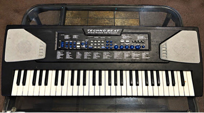 Techno Beat TE54 54-Key Electronic Keyboard, Built-In Speaker, Black