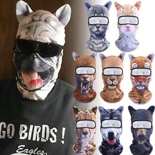 3D Animal Cat/Dog Balaclava Mask Halloween Hat Full Face Cover Ski Hood Headwear
