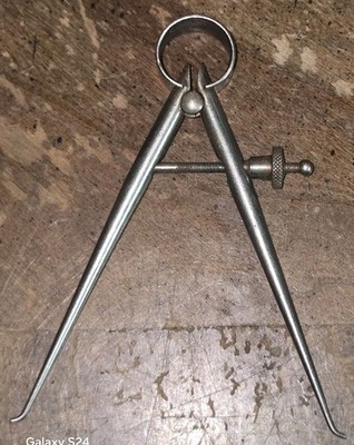 Vintage Lufkin 3  Machinist Round Leg Spring Inside Caliper
