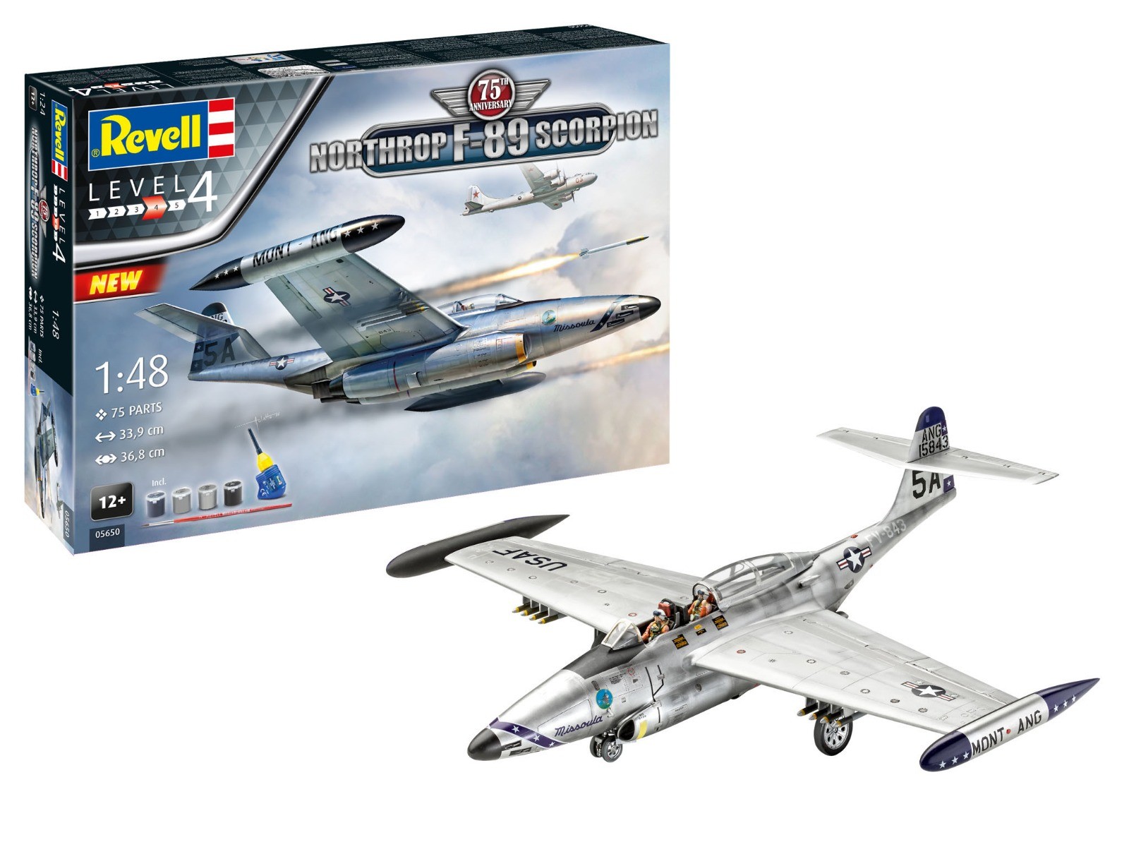 F-89 Scorpion Revell maquette d'avion gris 1/48 pour décorer votre bureau