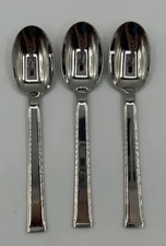 3 Ercuis Sequoia Stainless Flatware Five O'Clock Teaspoon 5 1/2"