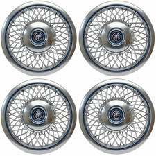  For Buick Cars 15 Chrome Wire Hubcaps Wheel Covers 1215 Logo New Set4 