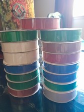 LOT GROSGRAIN RIBBON NEW SEALED 15 SPOOLS 5 YARDS EA. WRAPPING QUILTING HAIRBOWS