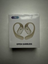 Open Ear Headphones Wireless Earbuds 40HRS Playtime Fast Charging Beige