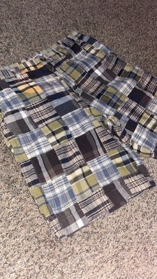 Old Navy Mens Patchwork Madras Plaid Shorts Size 32 Chino Preppy Y2K