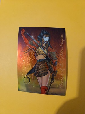 1996 Comic Images SHI Visions Of The Golden Empire Trading Card Rainbow Foil #88