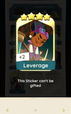 GOLD BLITZ  | Leverage  - 4 Star Sticker - Set 12