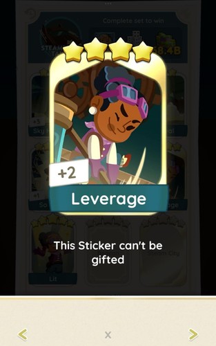 GOLD BLITZ 🔥| Leverage - 4 Star Sticker - Set 12