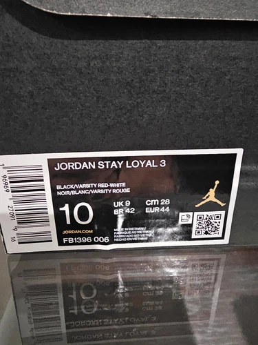 Jordan Stay Loyal 3 'Black Varsity Red' Men's Basketball Shoes Brand New Size 10 - Picture 8 of 9