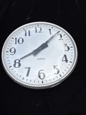 Vintage Jan 1949 Schoolhouse Wall Clock Silver 13”  No.1  Ar2 24v Fmt 22
