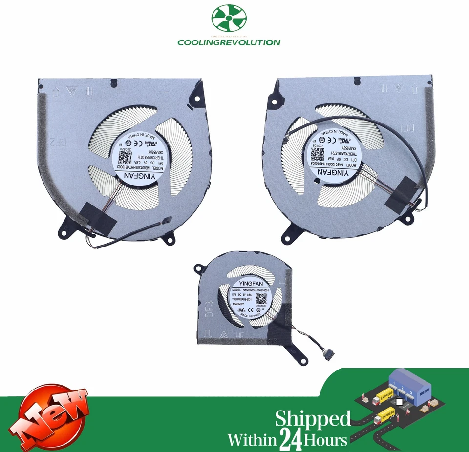 Laptop CPU GPU Cooling Fan for XMG NEO 16 - Image 3 of 3