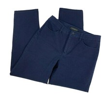 Women's TALBOTS Size 8 Blue Cotton/Spandex Ankle Pants Chino
