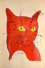 Andy Warhol Portrait of His Cat Sam Modern Art Poster Gicl&eacute;e New UV Print Rare