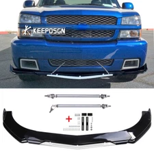 For Chevy Silverado 1500 SS Front Bumper Lip Splitter Sport Spoiler Black+White