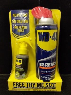WD-40 EZ-REACH Flexible Straw 14.4 oz Multi-Purpose with BONUS Cleaner Degreaser