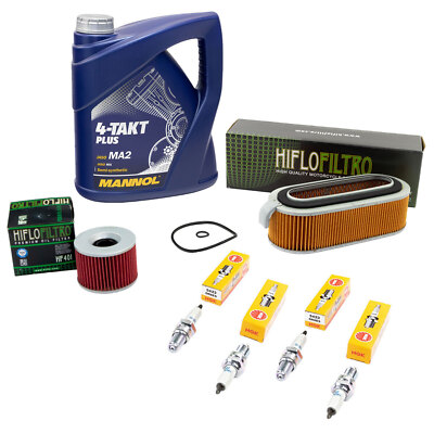 Wartung für Honda CB 750 F Custom 80-83 Set Öl 4L Luftfilter Ölfilter Zündkerzen
