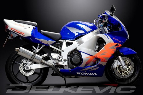 HONDA CBR900RR FIREBLADE 1992-99 EXHAUST SYSTEM 350mm STAINLESS OVAL SILENCER - Picture 3 of 4