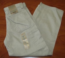 NEW SONOMA BOYS CARPENTER FIT ADJUSTABLE WAISTBAND KHAKI TAN PANTS SZ 4 6 7