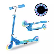 Kick Scooter with 2 LED Light Up Wheels 3 Levels Adjustable Handlebar for Kids